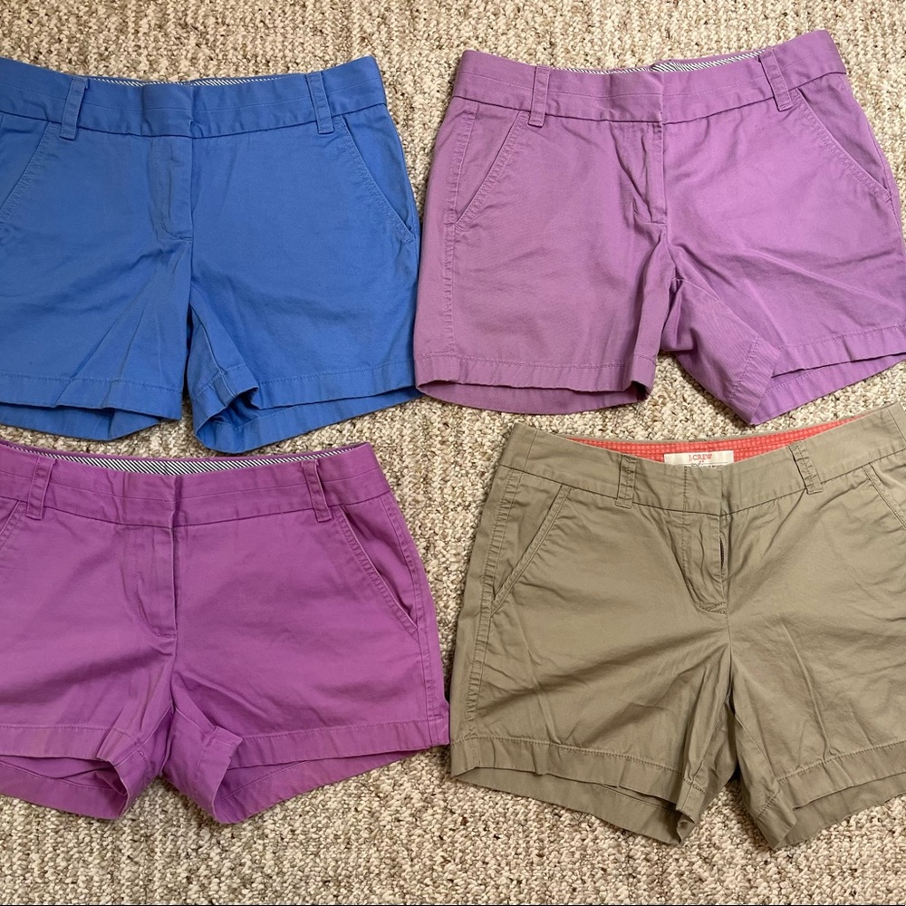 4 pairs of shorts! J. Crew Chino Shorts Size 2